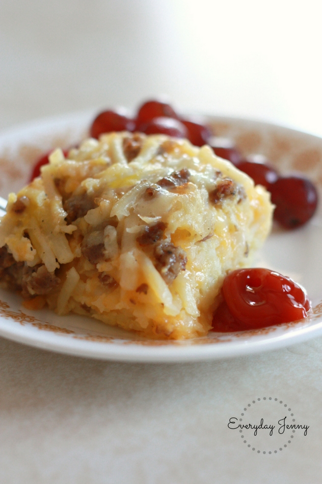 OVERNIGHT BREAKFAST HASHBROWN CASSEROLE | EVERYDAY JENNY